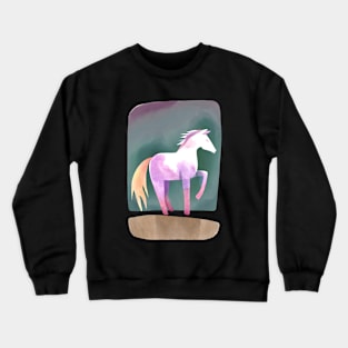 Watercolor Abstract Horse Crewneck Sweatshirt